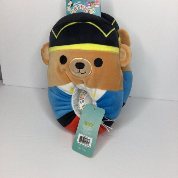 Squishmallows Official‎ Kellytoy Kids Braven Christmas Bear Slippers Size 11/12 - Picture 2 of 5